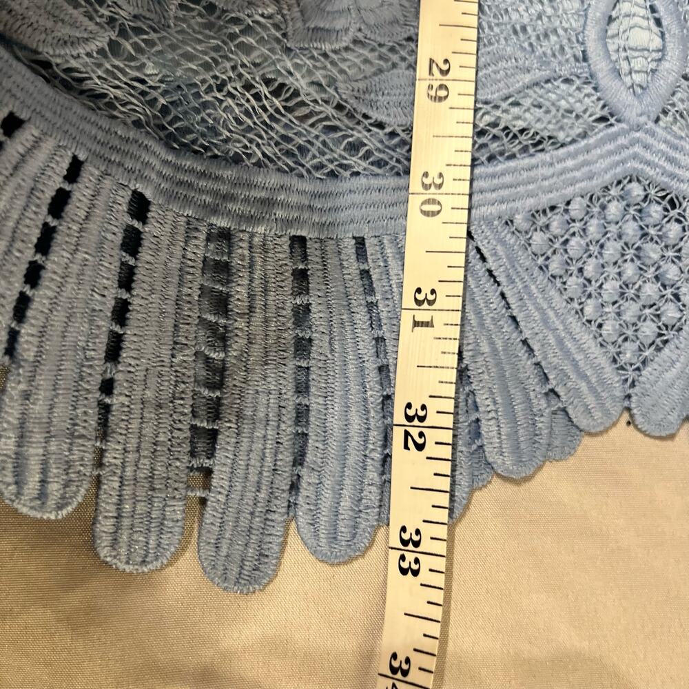 Lovers & Friends Caspian Shift Lace Coquette Crystal Blue Mini Dress Size S - Picture 12 of 14
